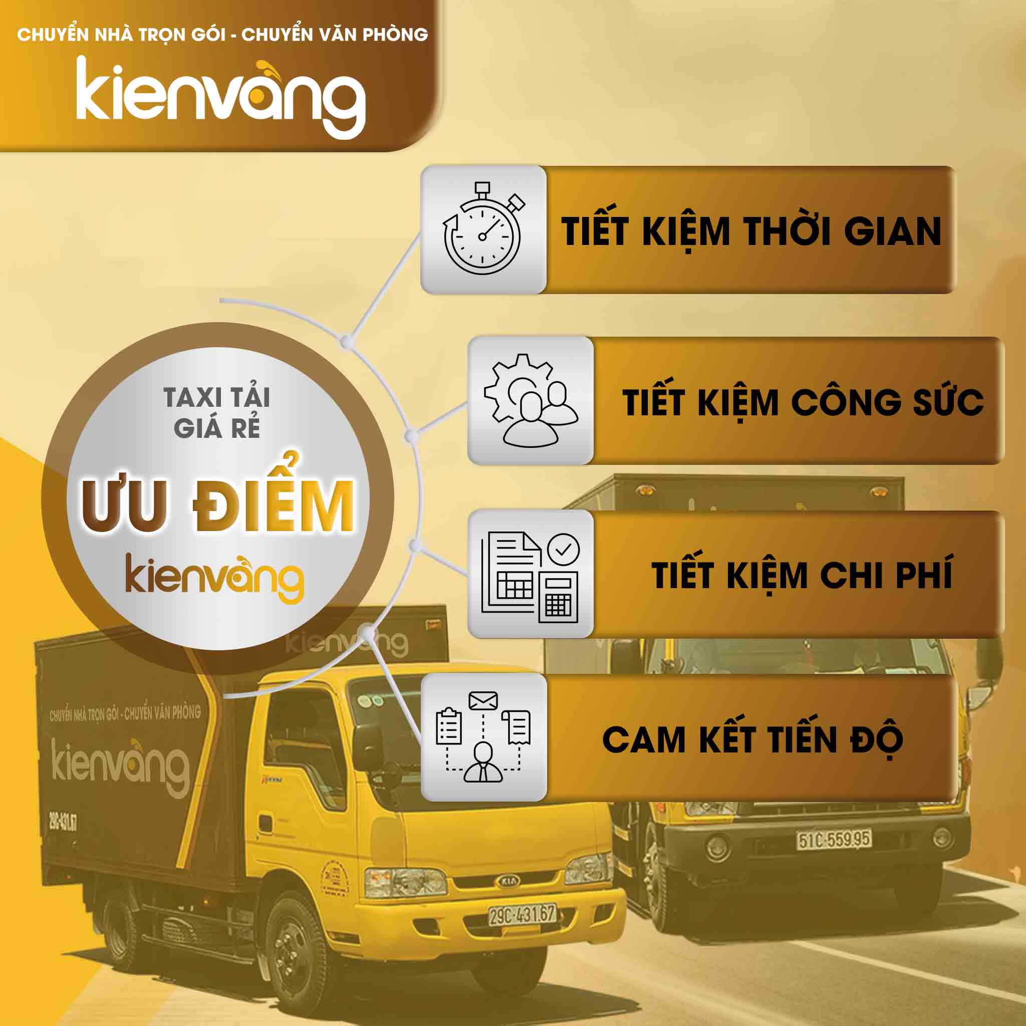 ưu điểm taxi tải kiến vàng
